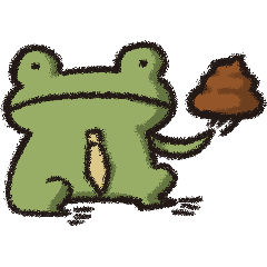 一隻工作的青蛙