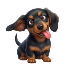 Cute Dachshund, many emotions (NT)