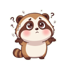 疲れたぽっちゃりアライグマあ〜、もう無理