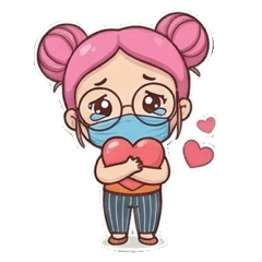 Kawaii Pink Mask Girl