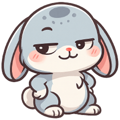 The mischievous blue rabbit (No Text)