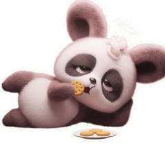 우울한 팬더의 마음은 부정적인 에너지로