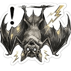 漆黒の衝撃！超リアル水墨画コウモリ【渋】