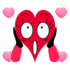 光る幸運のハートのアニメ