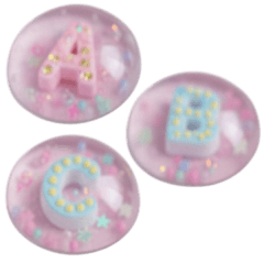 Puffy stickers/ALPHABET/PINK