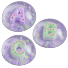 Puffy stickers/ALPHABET/PURPLE