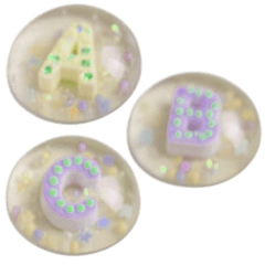 Puffy stickers/ALPHABET/CLEAR