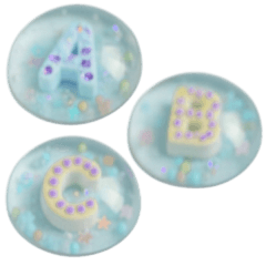 Puffy stickers/ALPHABET/BLUE