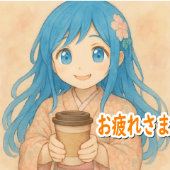 A cute girl with blue eyes