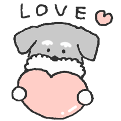 シュナウザーのゆるスタンプ♡