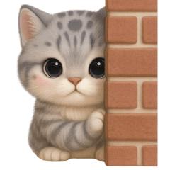 A cute, gray tabby cat with big(No Text)