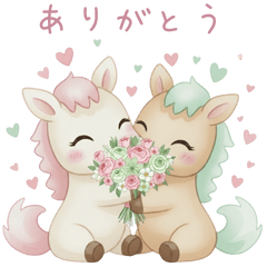 ゆるかわウマ♡あいさつスタンプ(再販)