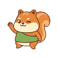 Cutie Cave Squirrel Stickers