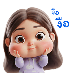 Little girl with chubby cheeks