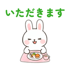 【挨拶】うさぎのゆるふわ日常スタンプ