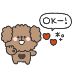 natural poodle sticker #20