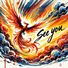 超覚醒フェニックス【大迫力インクアート】