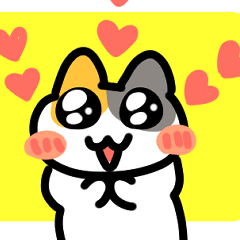 Easy to use! Calico cat sticker