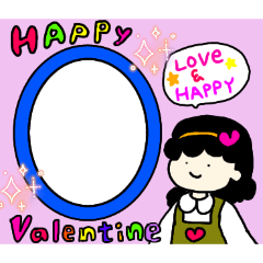 バレンタインガールフレーム