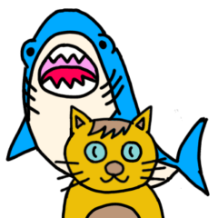 わんぱくとサメちゃんのスタンプ