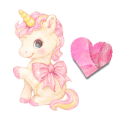 retro dreamy-cute unicorn