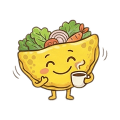 Cheerful Banh Xeo: Daily Stickers