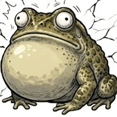 【圧倒的圧】劇画ガマガエル。渋すぎる敬語