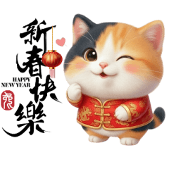 cat wishes you a happy New Year