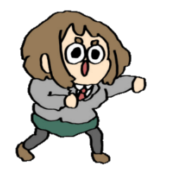 お茶子の動くスタンプ