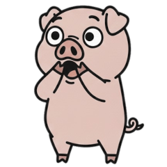 สติกเกอร์หมูน่ากวน