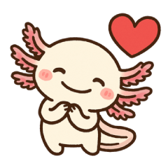 Cute Axolotl Emotion Sticker
