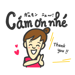 Vietnamese and Japanese stickers