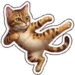 The cat is really good at kung fu!!