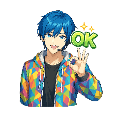 頑張るおにーさんスタンプ