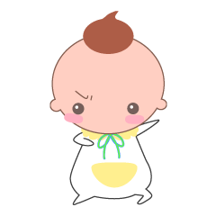 Cute baby stiker greeting