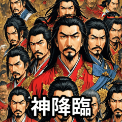 Warlord Nobunaga Samurai Stickers