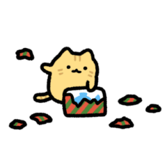 Cats in Winter move Sticker