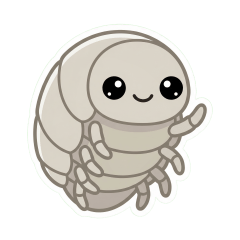 Relaxed Giant Isopod Stickers
