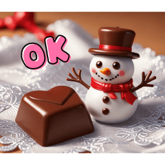 ❤️３Ｄチョコ❤️雪だるま❤️バレンタイン
