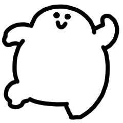 ぽっちゃりマンのダンス 動くスタンプ