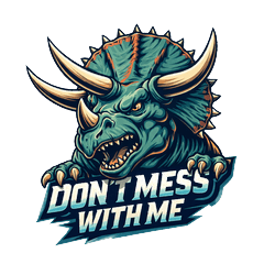 Cool Triceratops Stickers (8 Types)