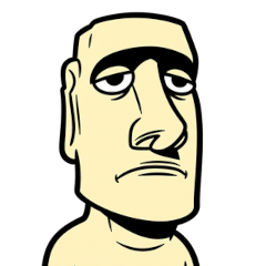 煽りモアイのスタンプ