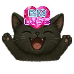 多分色々使える黒猫さんのスタンプ