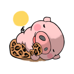pig happy life sticker
