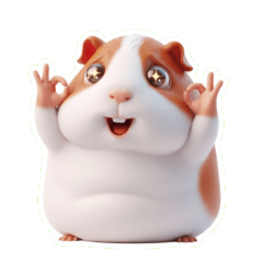 Chubby Hamster Gives Thumbs Up and S