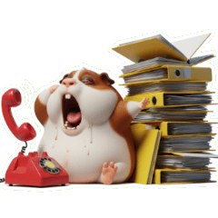 แฮมสเตอร์สีทองอ้วนกลมยืนเท้าสะเอวโกรธจัด