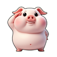 Lihat! Babi Merah Muda Super Terkejut de