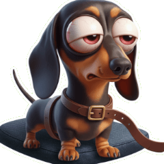 A Lazy Dachshunds Day is Just Lying