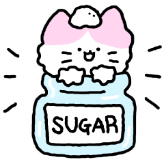 a cotton candy cat (Korean)