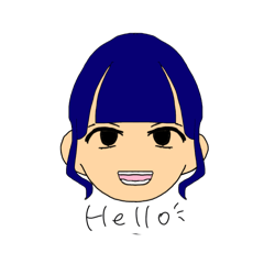 blue hair girl kaiwal